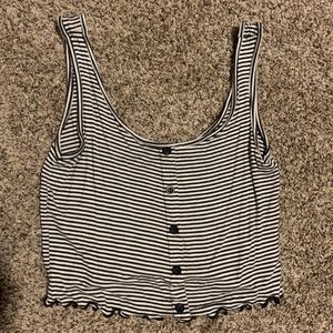 Black and white striped tank too